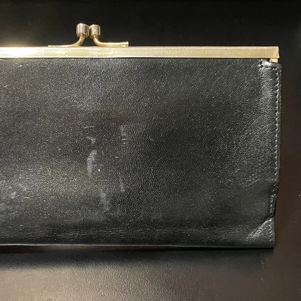 Vintage slim Black Leather Wallet
